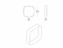 Maniglia per Porte in Vetro con Adesivo Modello Cham Sliding mm.57x57x12h 80-Grigio Milano | Verum Italy - immagine 4